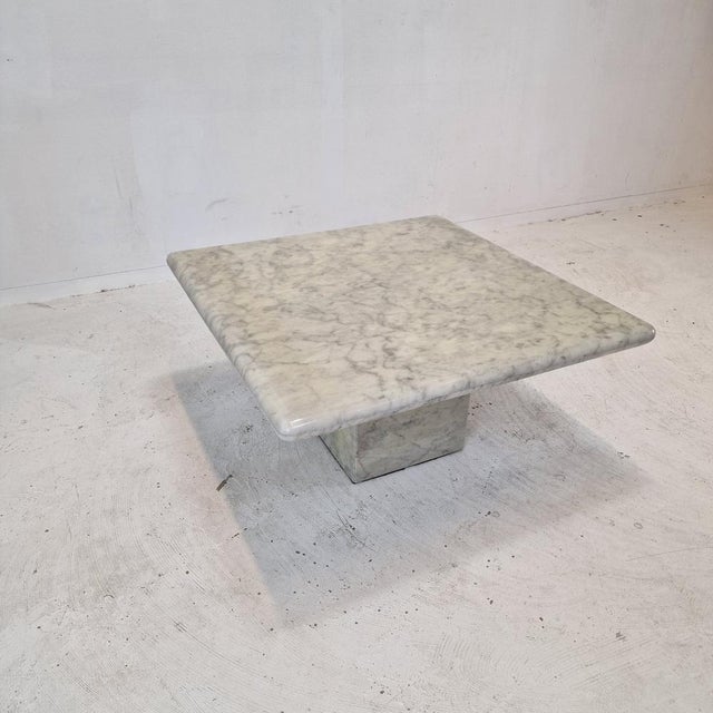 1980s Italian Carrara Marble Coffee Table, 1980s For Sale - Image 5 of 17