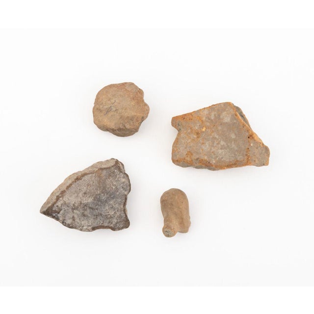 Collection of Four Pre-Columbian Terracotta Clay Figural Fragments. Largest: 2" H x 2.25" W x 0.75" D. Provenance: From a...