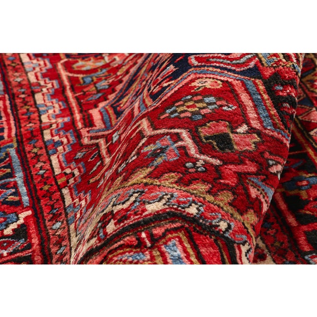 Vintage Persian Heriz Rug Runner, 04'06 X 13'11 For Sale In Dallas - Image 6 of 10