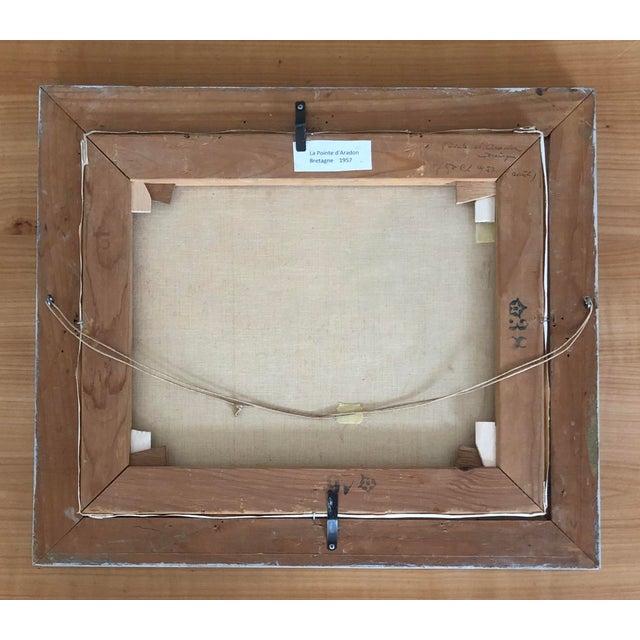 Jules Robert Chatelain, Pointe d'Aradon, Bretagne, 1957, Oil on Canvas, Framed For Sale - Image 8 of 10