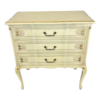 Chest of Drawers Vintage French Louis Shabby Chic 3 Drawers Cabinet Lot 4499 For Sale