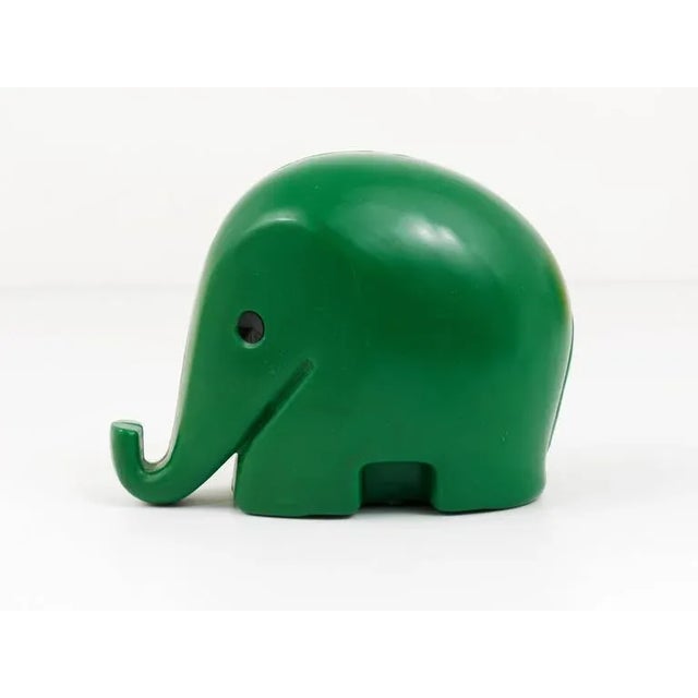 Green Elephant Drumbo Money Bank attributed to Luigi Colani for Dresdner Bank, 1970s For Sale - Image 4 of 11