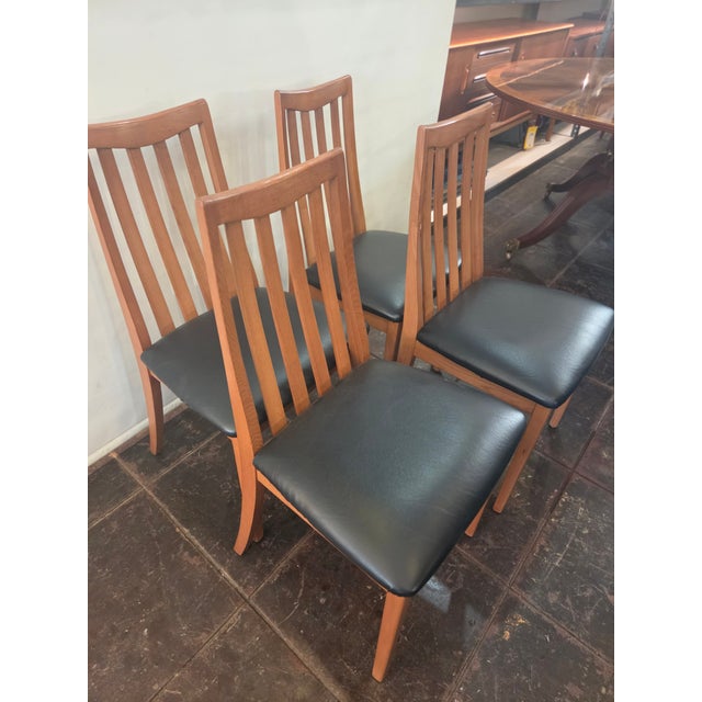Mid-Century Modern Mid-Century Danish Modern Teak G-Plan Set 4 Teak Dining Chairs 1970s For Sale - Image 3 of 3