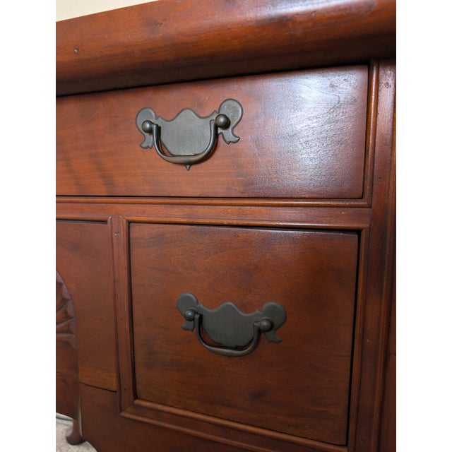 Late 20th Century Eldred Wheeler Slate Top Queen Anne Lowboy For Sale - Image 9 of 14