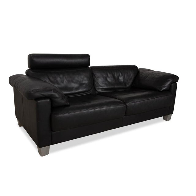 Modern DS-17 2-Seater Sofa in Black Leather from de Sede For Sale - Image 3 of 18