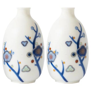 Small Japanese Porcelain Vases from Koransha, 1960s, Set of 2 For Sale