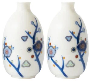 Small Japanese Porcelain Vases from Koransha, 1960s, Set of 2