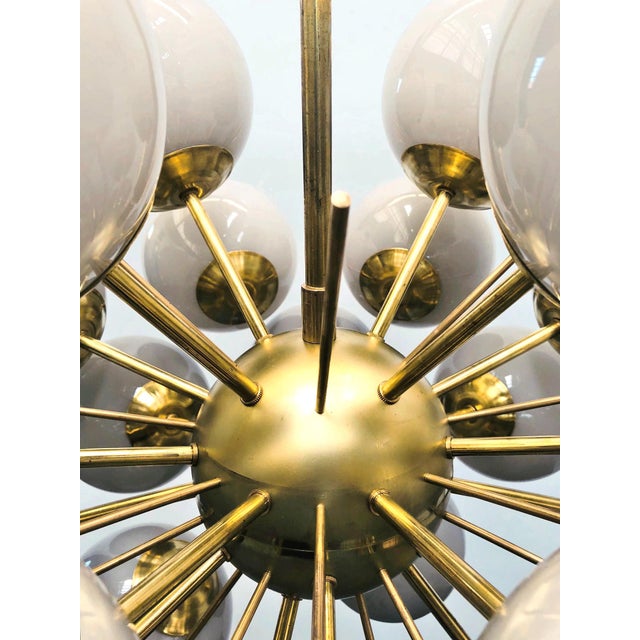 21st Century Ventiquattro Natural Brass Murano Sputnik Chandelier by Fabio LTD For Sale - Image 6 of 6