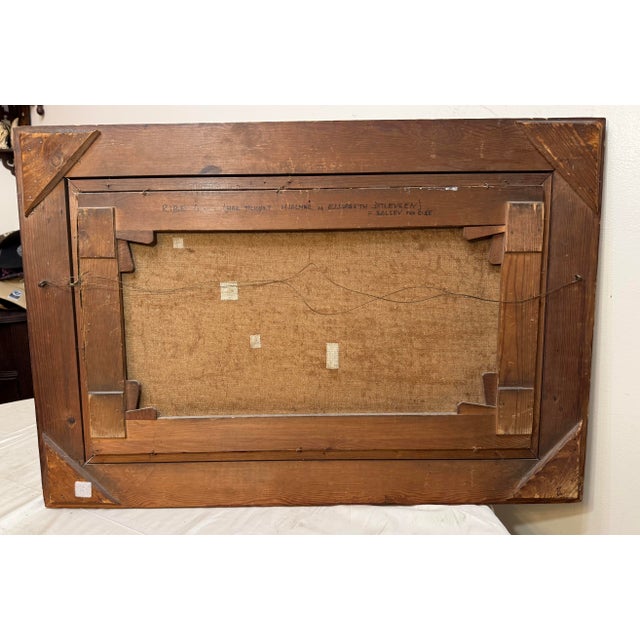 Antique 1895 Original Realistic Marsh Land Landscape 19th Century Oil Painting For Sale - Image 14 of 14