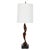 Yasha Heifetz hand-carved mahogany female form table lamp. Handcrafted slim, smooth mahogany figure mounted on free-form...