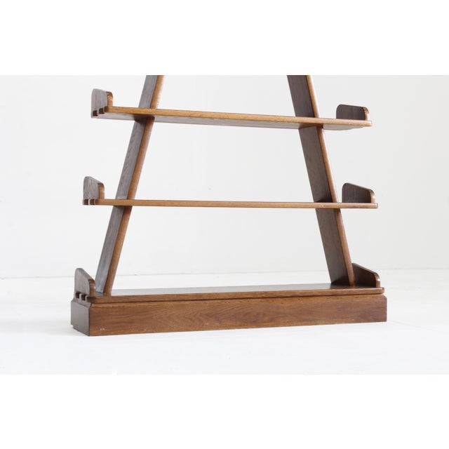 1970s Vintage Brutalist Pyramid Bookcase, 1970s For Sale - Image 5 of 9