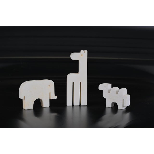 Gold Italian Carrara Marble Animals Sculpture from Fratelli Mannelli, Italy, 1970s, Set of 3 For Sale - Image 8 of 18