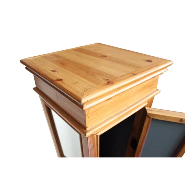 Wooden Mirrored Storage Pedestal For Sale In San Francisco - Image 6 of 7