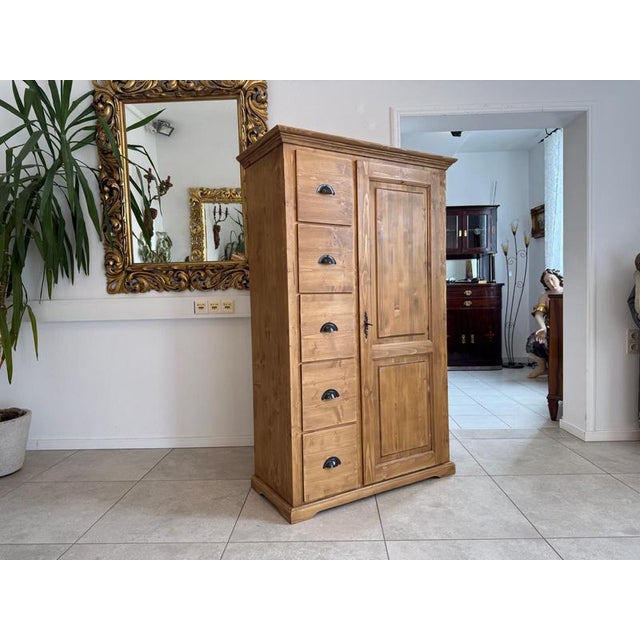 Rustic Farmhouse Bread Cabinet in Wood For Sale - Image 9 of 13