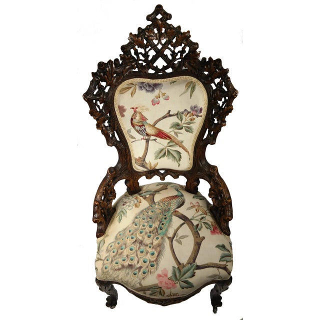 1880s Black Forest Side Chair For Sale - Image 4 of 6