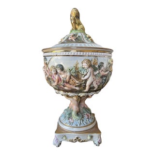 R Capodimonte Urn With Lid For Sale