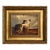 "Greyhounds in Field" Print on Canvas in Wide Antiqued Gold Frame- 8" X 10" Framed to a 14" X 16" For Sale