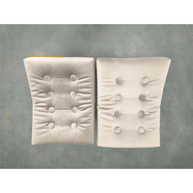 1960s Mid-Century Maple Ottomans with Curved Frames, 1960s, Set of 2 For Sale - Image 5 of 13