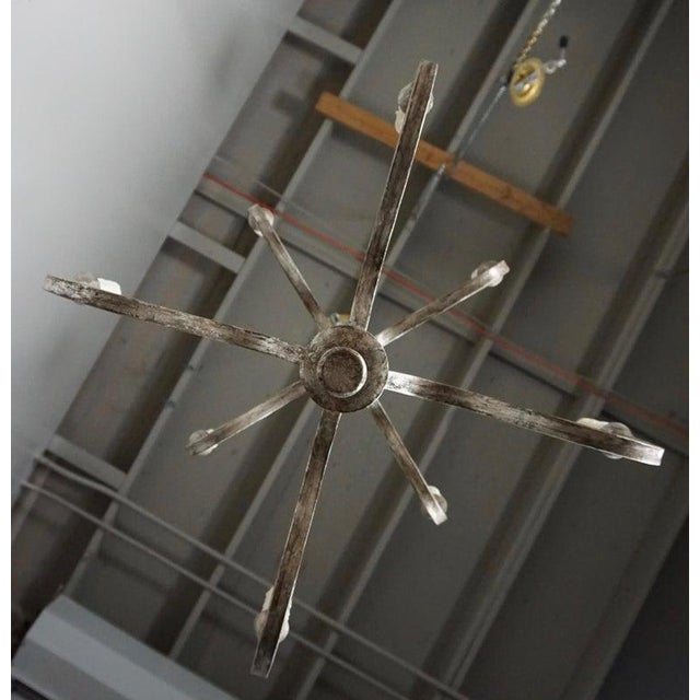 Wrought Iron Silver Gilt Chandeliers by Melissa Levinson For Sale - Image 10 of 10