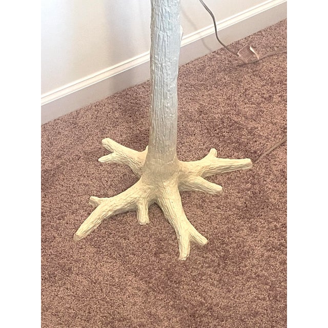 Serge Roche Vintage Serge Roche Style Faux Bois Iron Floor Lamp For Sale - Image 4 of 11