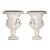 Pair of Late 18th Century Italian Palatial Garden Urns/Medici Vases With Carved Marble For Sale