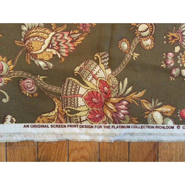 Elegant platinum collection fabric printed with beautiful leaves and intricate flowers 3 yards available