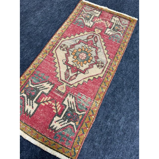 Early 21st Century Turkish Yastik Rug 1'7" x 3'7" For Sale - Image 5 of 5