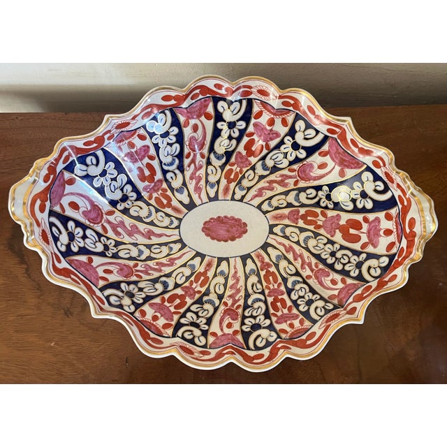 Large Antique 18th Century English Worcester Porcelain Oval Dish or Bowl in the Queen Charlotte Pattern Circa 1790 For Sale - Image 10 of 13