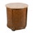 Coastal Woven Bamboo Cylinder Side Table With Travertine Top, Coastal Organic Style For Sale - Image 3 of 7