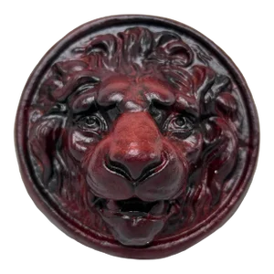 Late 20th Century Plaster Lion Wall Medallion