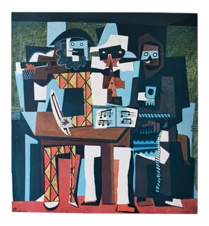 1960s After Pablo Picasso "Les Trois Musicien" Period Full-Color Print