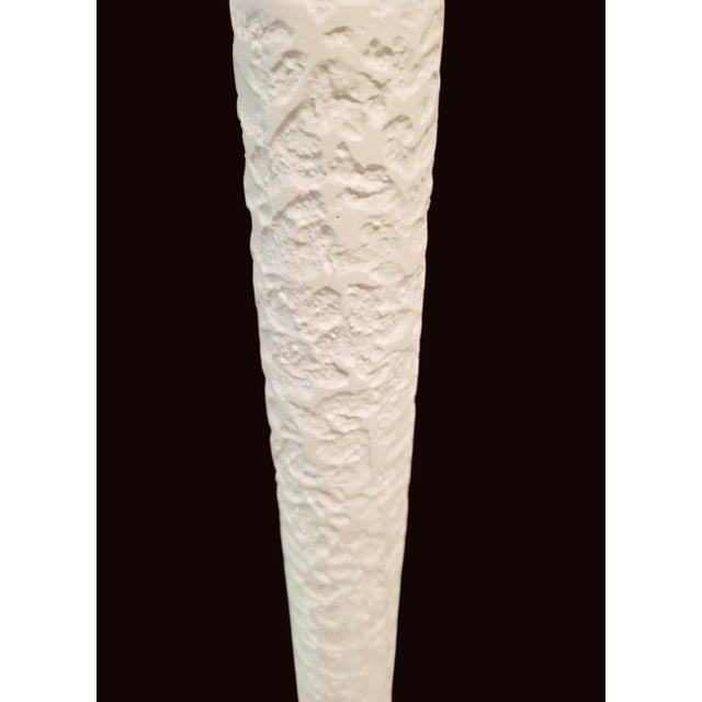 Hollywood Regency Vintage Koi Dolphin Plaster Glass Regency Table Floor Lamp Combo For Sale - Image 3 of 5