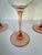 Mid 20th Century Set of 5 Pink Stemmed Luminarc Wine Glasses Made in France For Sale - Image 5 of 7