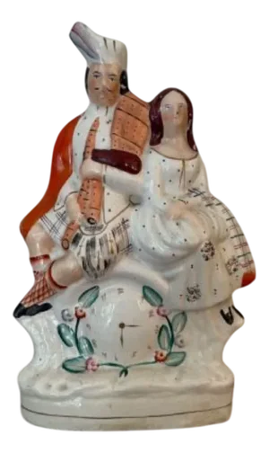 Large Victorian Figurine from Staffordshire, 1880s