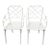Pair of White Faux Bamboo “Calcutta” Chairs by Brown Jordan For Sale