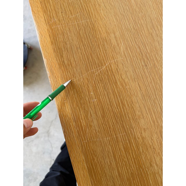 James Mont Attributed Regency Chinoiserie Cerused Oak Cabinet With Silvered Relief Panels For Sale - Image 11 of 12