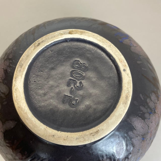 Fat Lava Multi-Color Pottery 802-2 Ball Vase from Ruscha, 1970s For Sale - Image 14 of 16