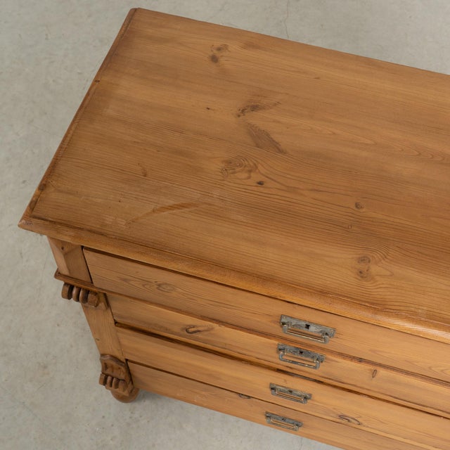 Late 19th Century 18th Century Danish Pine Chest of Four Drawers For Sale - Image 5 of 15