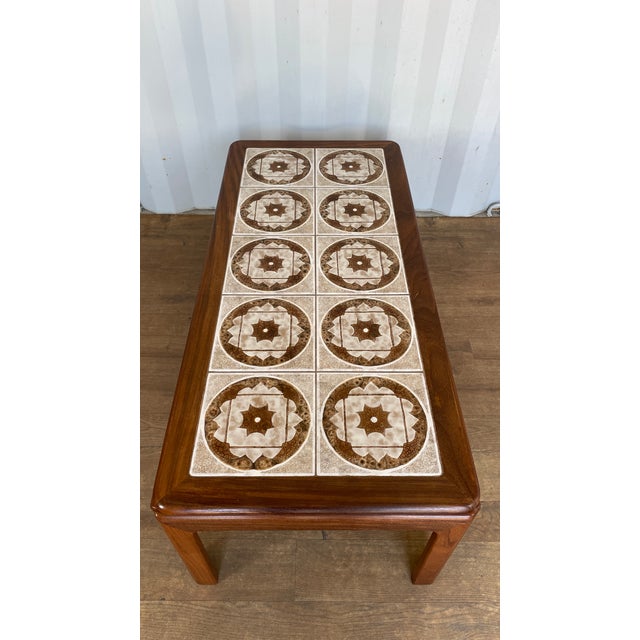 Brown Mid-Century Teak Coffee Table with Ceramic Tile Top from G Plan, 1960s For Sale - Image 8 of 10