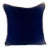 Dark Blue Solid Linen Pillow For Sale