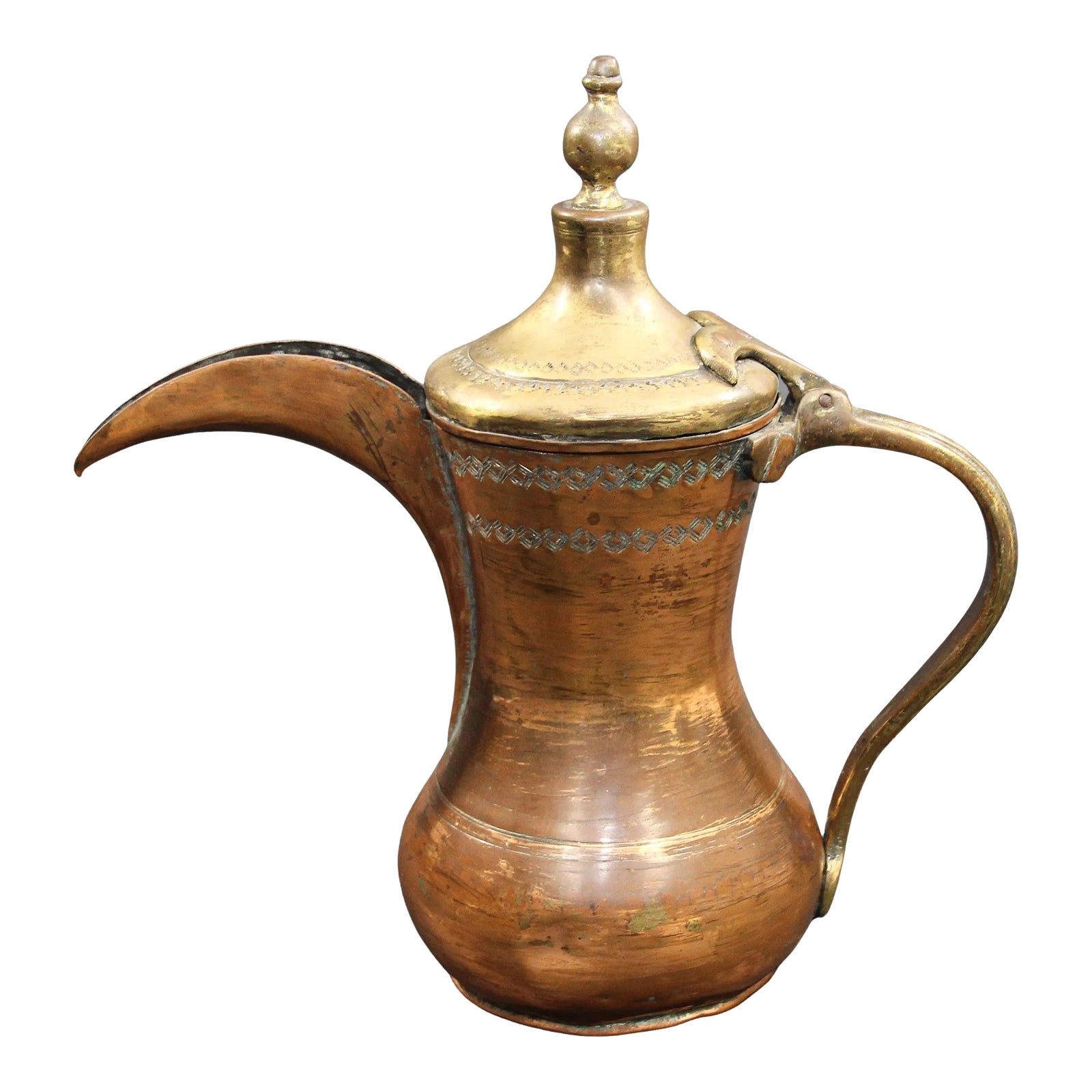 Antique Middle Eastern Dallah Arabic Coffee Pot | Chairish