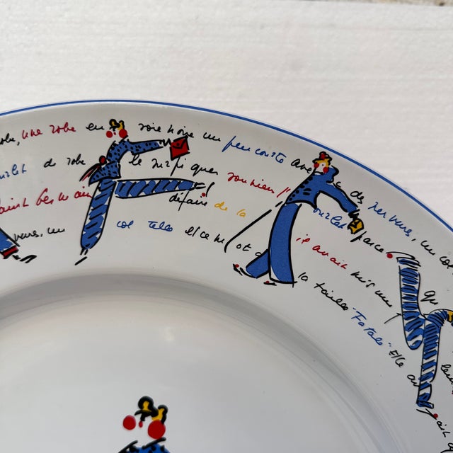 Large Porcelain Plate by Sonia Rykiel, France, 1990s For Sale - Image 12 of 18