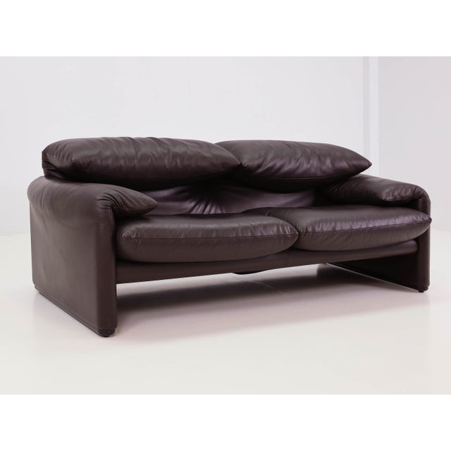 Brown Maralunga Sofa by Vico Magistretti for Cassina, Italy, 1973 For Sale - Image 8 of 16