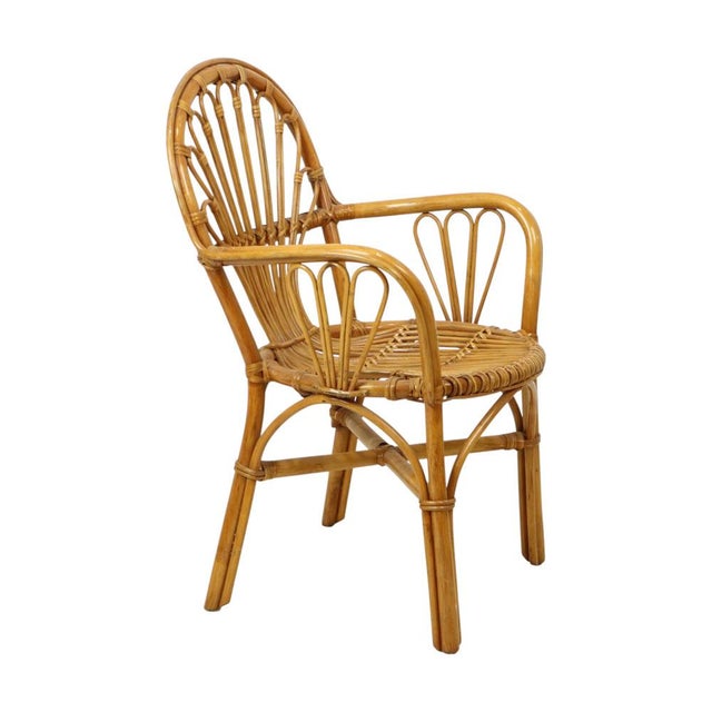 Vintage Rattan Chair Armchair, 1970s For Sale - Image 6 of 11