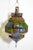 Metal Handcrafted Moroccan Metal and Multi-Color Glass Lantern Octagonal Diamond Shape For Sale - Image 7 of 13