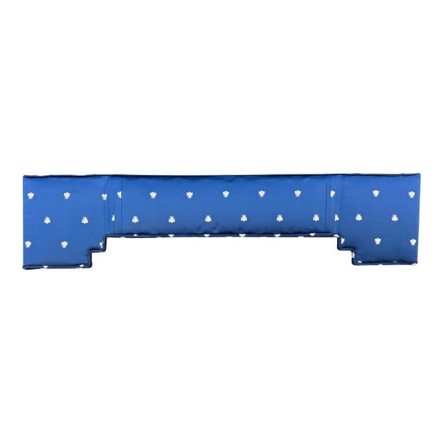Vintage French Empire Inspired Napoleonic Bee Navy Window Cornice / Valance For Sale