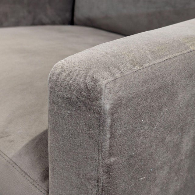 Textile West Elm Brown Lounge Armchair – Modern and Comfortable For Sale - Image 7 of 8