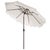 Metal Torsa 9 Ft Crank Umbrella, Ivory/Brown Pole For Sale - Image 7 of 9