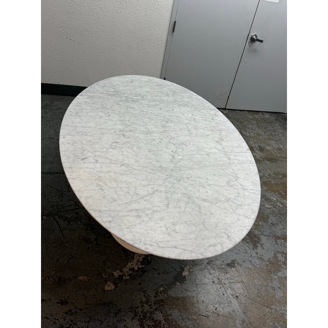 Room & Board Eero Saarinen Style Oval Marble Dining Table For Sale - Image 11 of 13