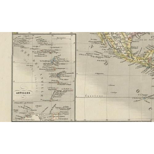 Paper French Map of North and South America by Cortambert, 1864 For Sale - Image 7 of 11